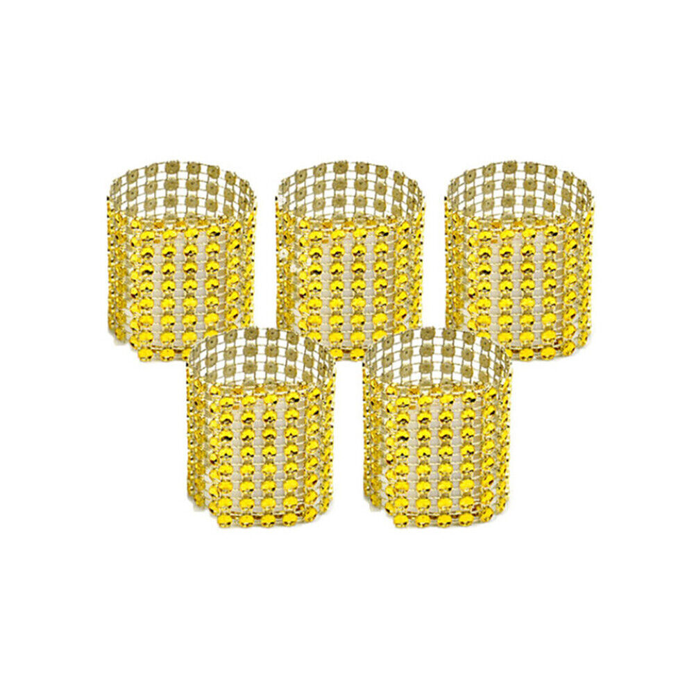 CLEARANCE- 50PCS Diamond Napkin Rings Chairs Buckles Holder Rhinestone Wedding Table Decor