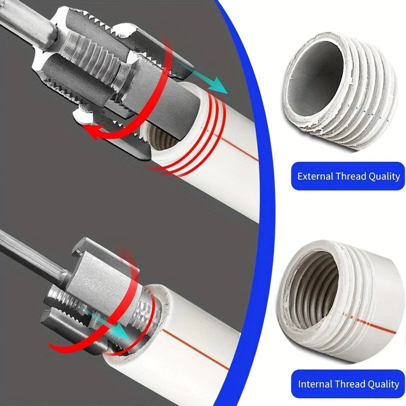 6 Point Integrated Internal External Pipe Threading Tool PVC Pipe Thread Cutting
