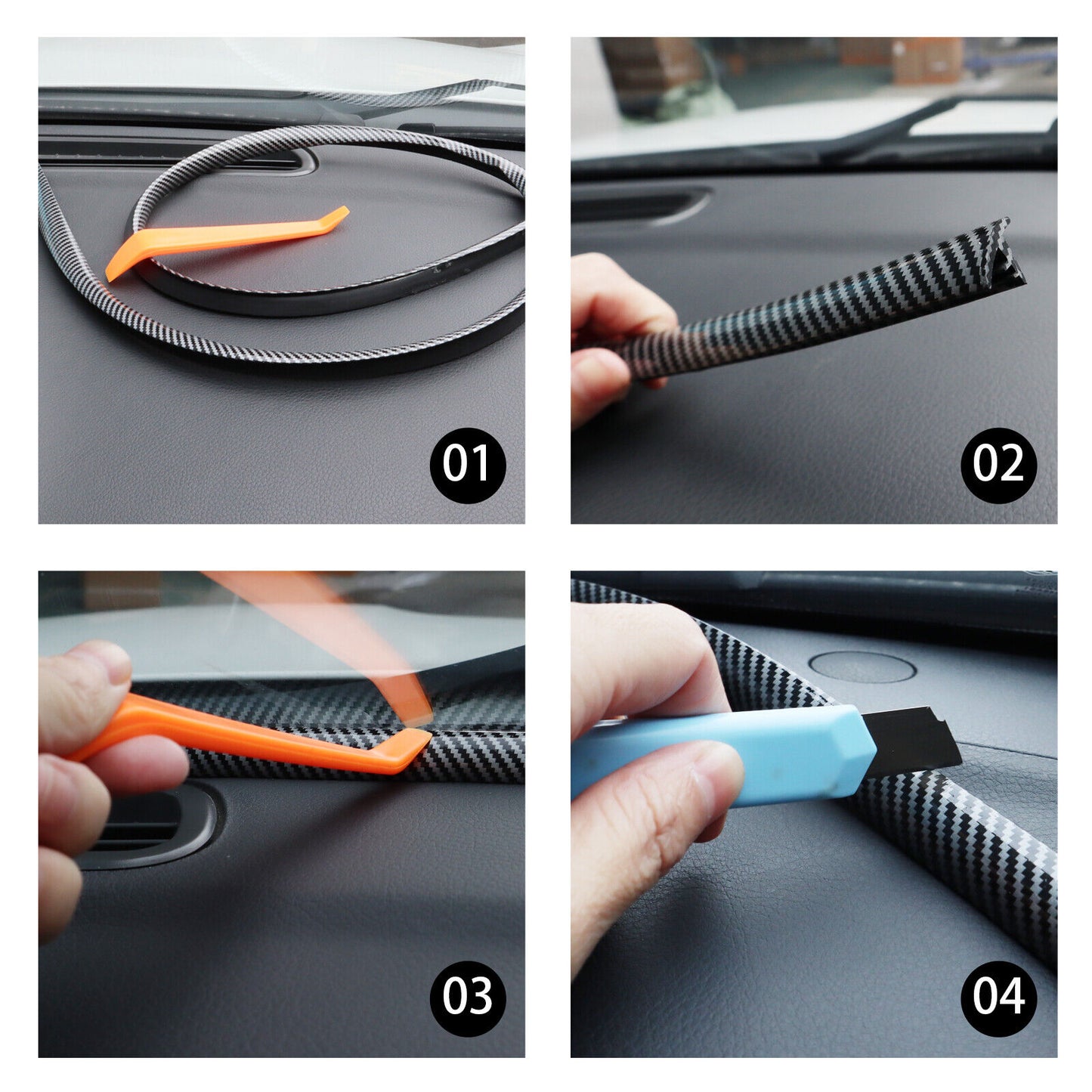 CLEARANCE- Car Push Seal Strip 1.6m Rubber Engine Noise Insulation Dashboard Windshield Gap