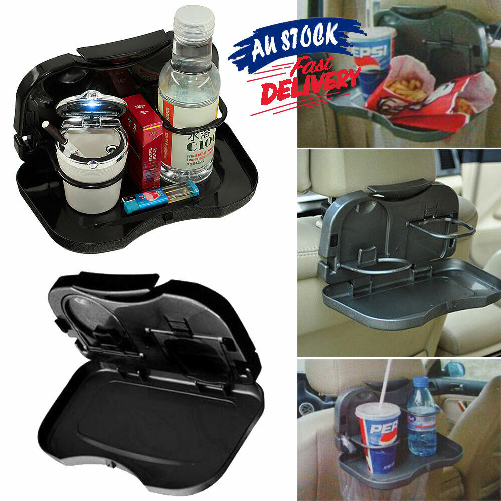 Auto Car Cup Holder New Back Seat Drink Food Tray Table Stand Desk Folding
