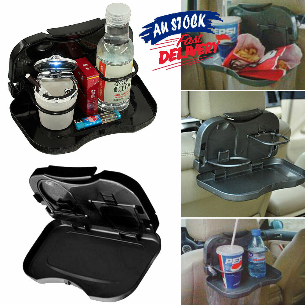 CLEARANCE- Auto Car Cup Holder New Back Seat Drink Food Tray Table Stand Desk Folding