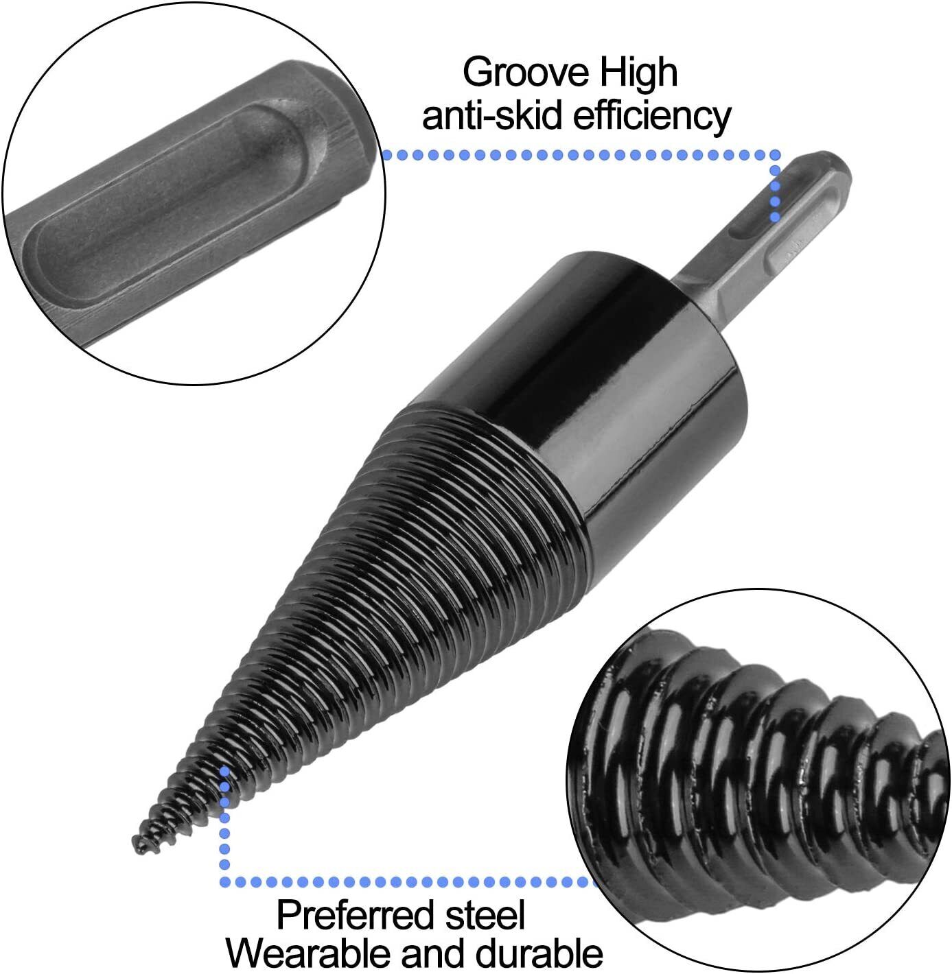 32mm High Speed Twist Firewood Drill Bit Wood Splitter Screw Splitting