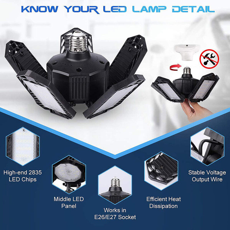 LED Light Deformable Ceiling Lamp Workshop Lamp High Bay Ligh E27