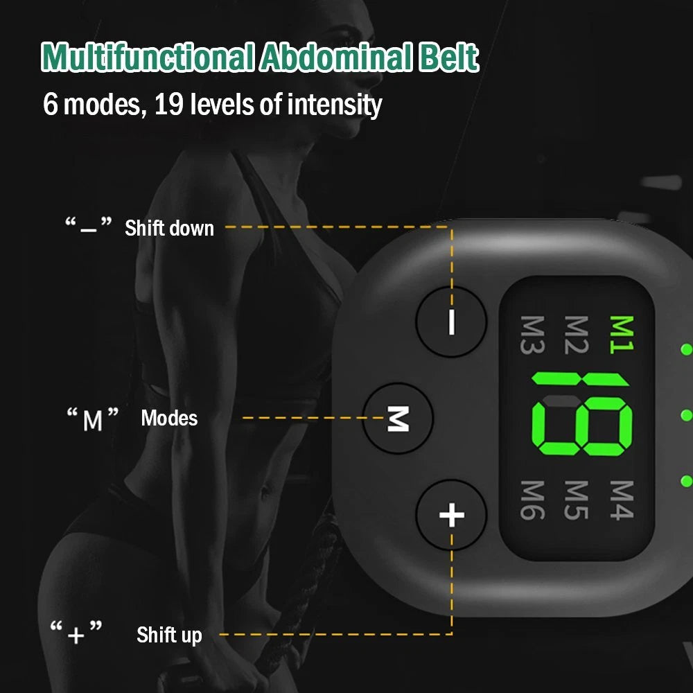 EMS Abdominal Belt Muscle Trainer Stimulator Toning Smart Home Training Belt