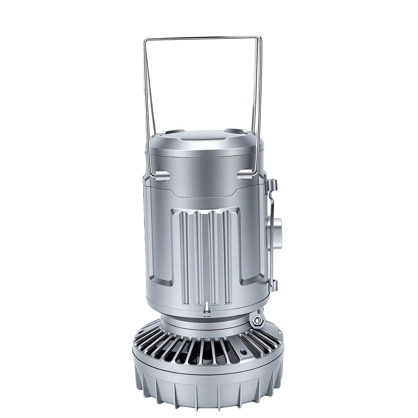 5-in-1 Portable LED Camping Lantern with Fan, Solar/USB Rechargeable Light