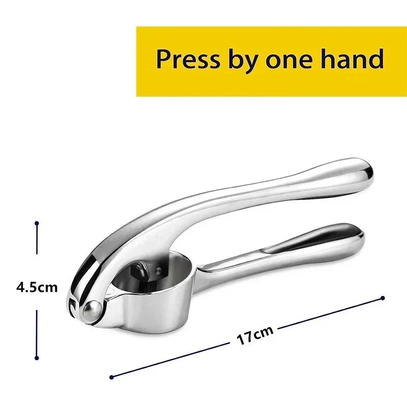 Heavy Duty Stainless Steel Garlic Press Crusher Ginger Squeezer Kitchen Mincer