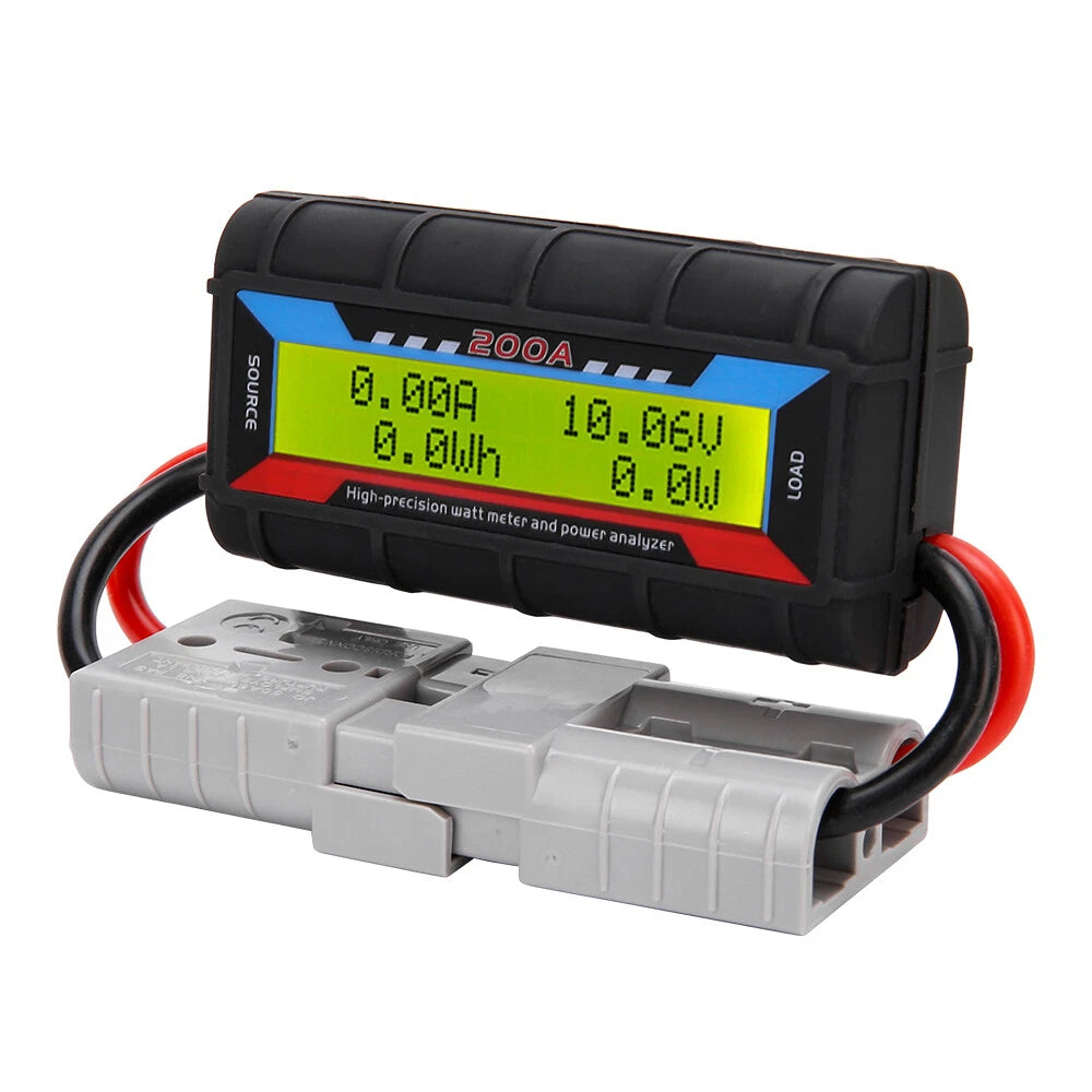 200A Digital LCD Amp Watt Meter Power Analyser Solar Caravan+ Anderson Plug