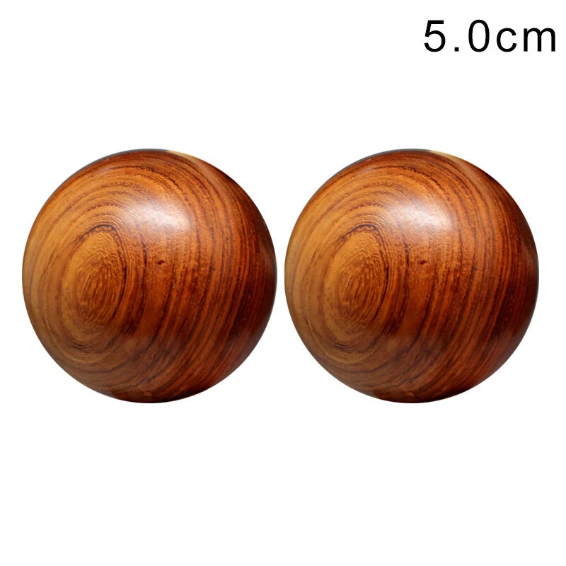 2Pcs Wooden Hand Massage Balls Chinese Exercise Handballs Reusable Relieve