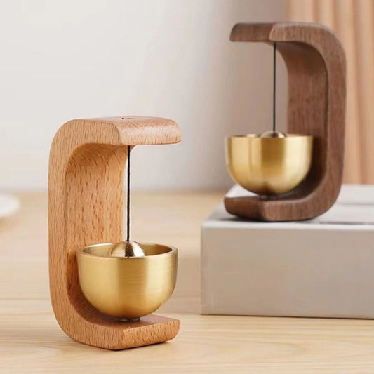 Wood Shopkeepers Bell Magnetic Attached Doorbell Chime for Business Office