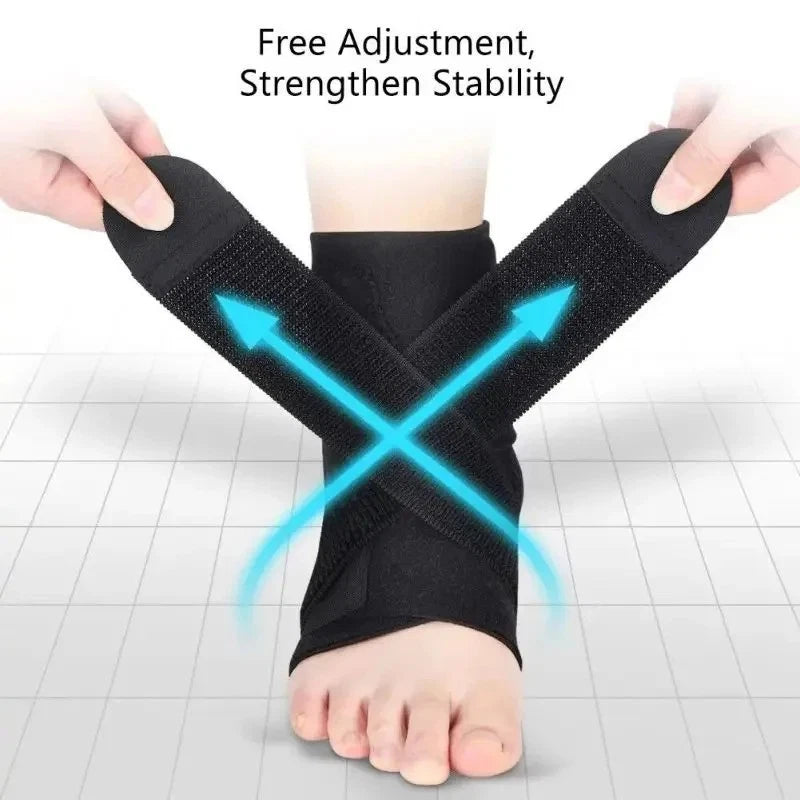 2PCS Ankle Compression Brace Support Sleeve Foot Wrap Pain Relief Sports Protection