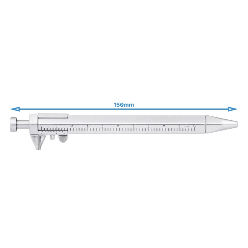 Ball Point Pen 100mm Caliper Gauge Plastic Vernier Measuring Tool