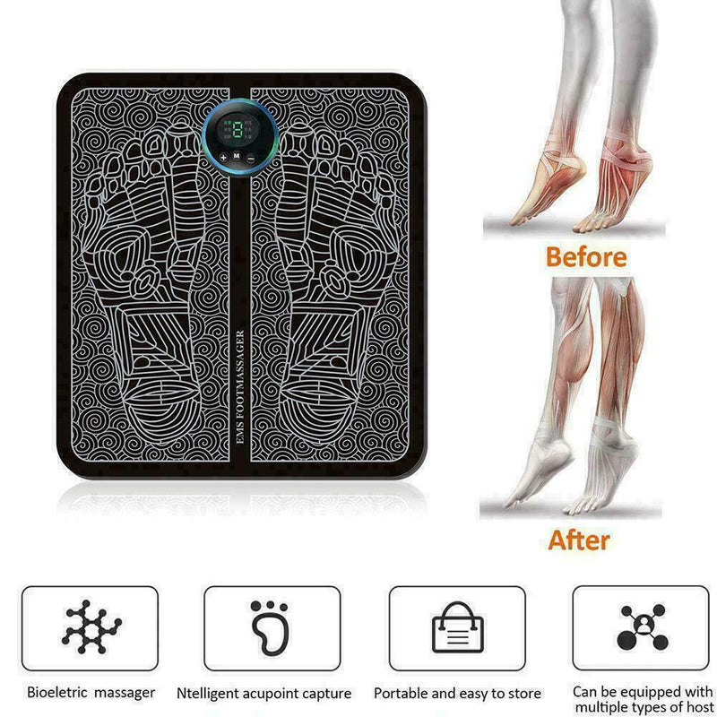 Electric Foot Massager Mat Relax Muscle Stimulator Leg Shaping Massage Pad
