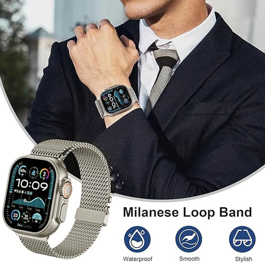 Milanese Titanium For Apple Watch Band iWatch Strap Ultra 46mm 42mm 49mm