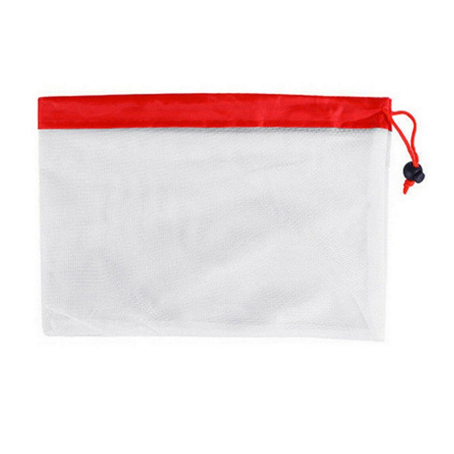 12pcs Reusable Mesh Bags Rope Vegetable Toys Storage Pouch Fruit & Grocery Bags