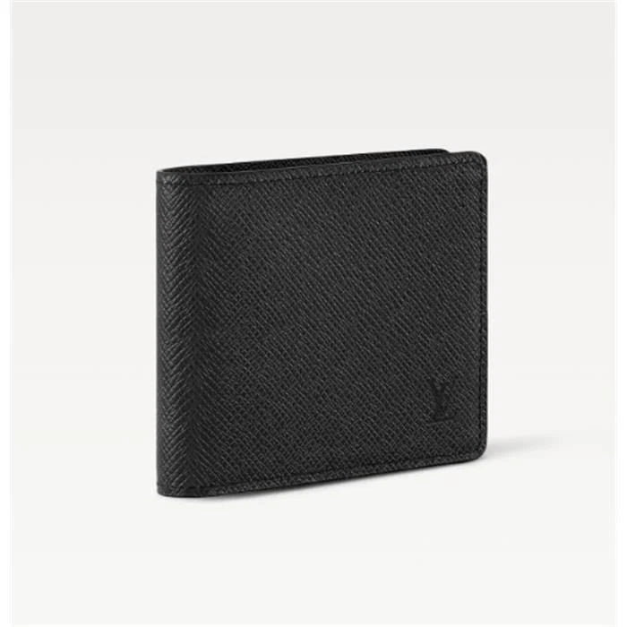 Black Leather Slender Wallet Card Holder