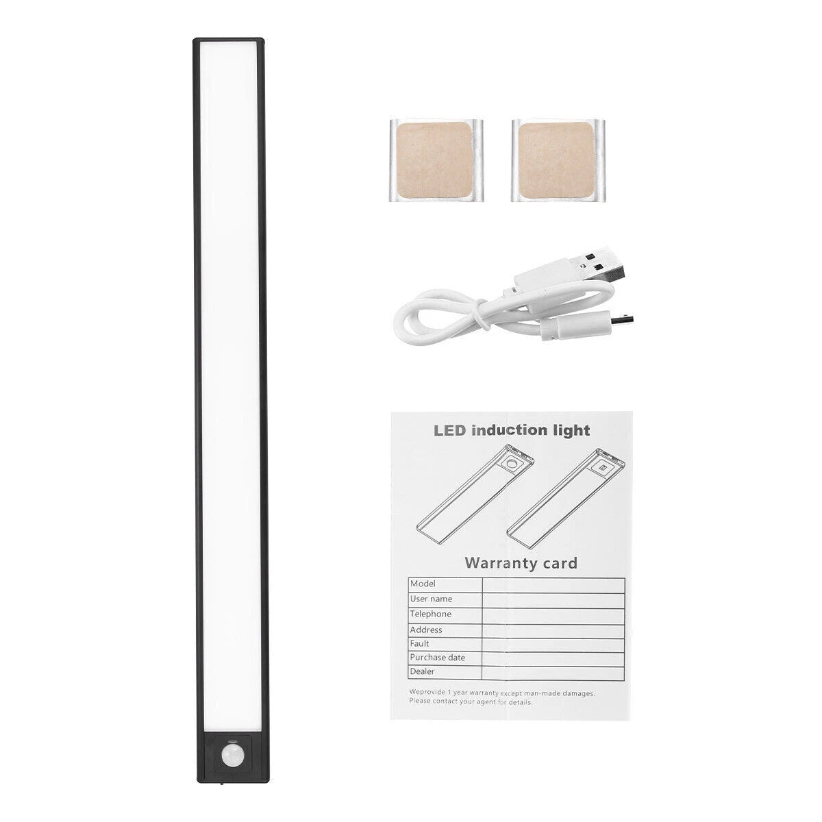 Magnetic Led Motion Sensor Light Under Closet Dimmable Rechargeable Cabinet Lamp