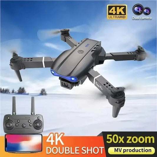 4K RC HD Wide-angle Dual Camera FPV Wi-Fi RC Drone Quadcopter + 2 Battery