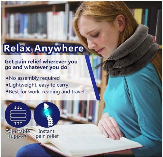 Neck Tractor Inflatable Air Cervical Traction Device Support Collar Ortho Pillow