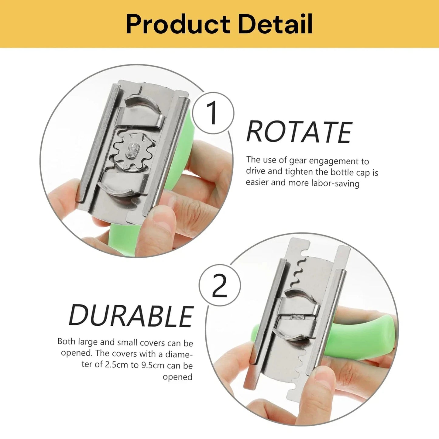 Effortless Arthritis Jar Opener Easy & Adjustable Grip Jar Opener for Weak Hands