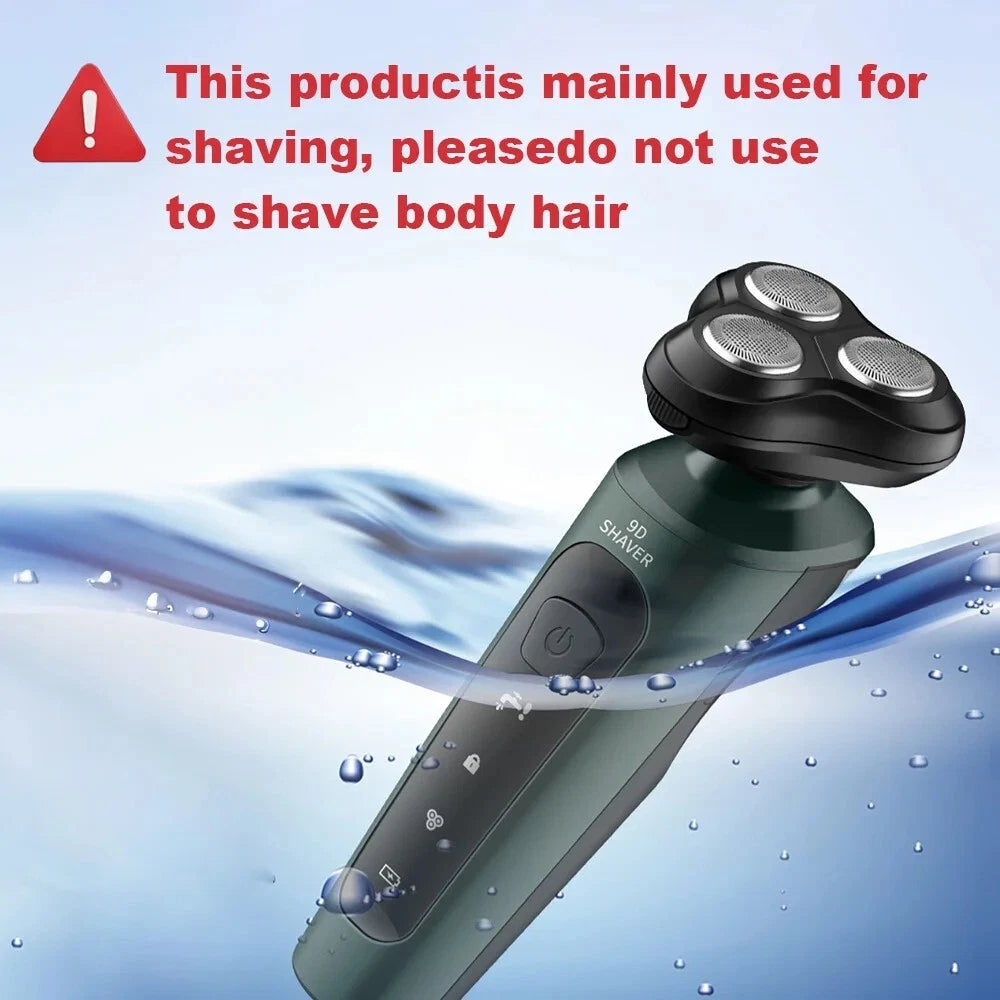 9D Men's Electric Shaver USB Car-mounted High-power 4 in 1 Rechargeable Trimmer