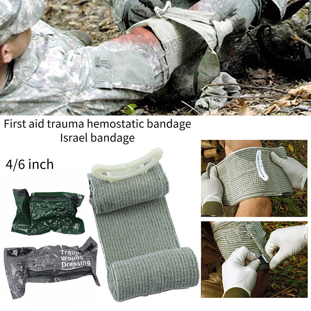 4/6 Inch Compression Wrap Bandage Israeli Trauma Emergency High Strength