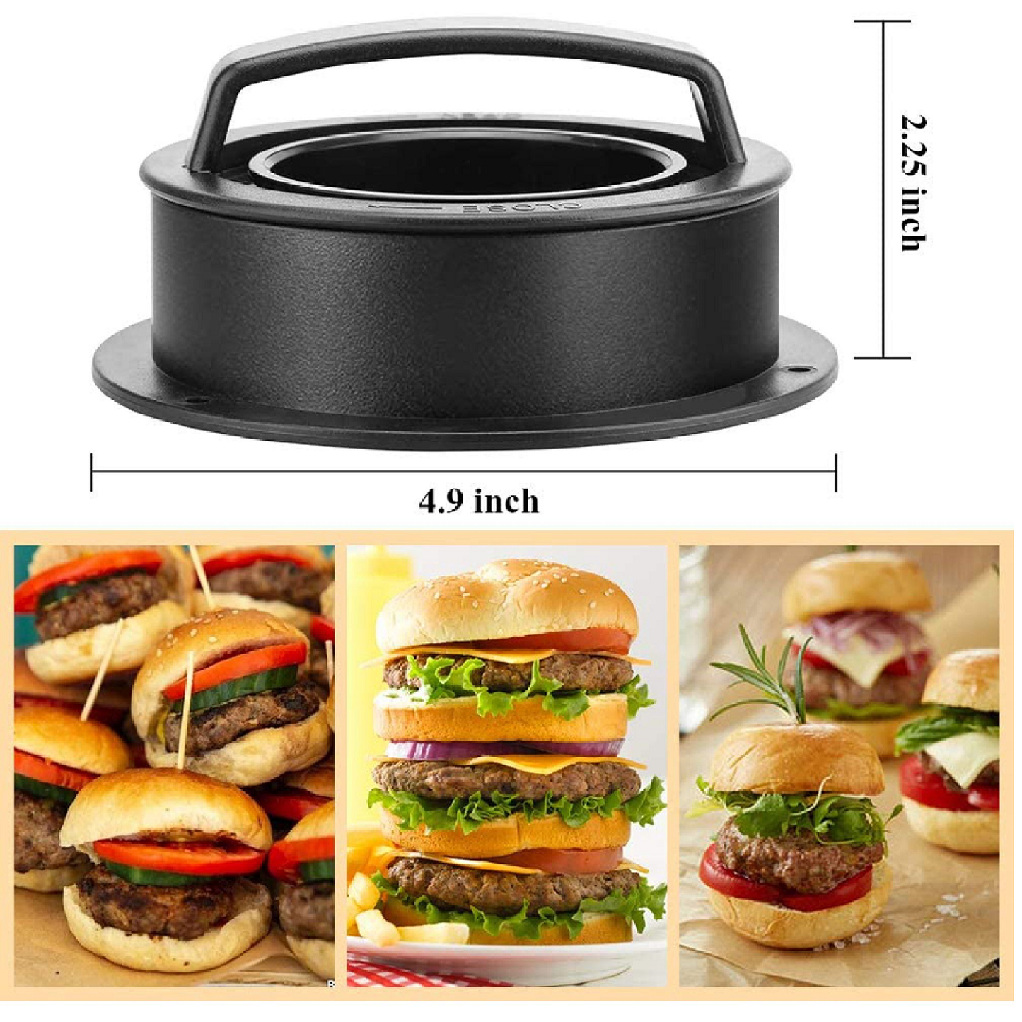 CLEARANCE- Hamburger Press Mould Stuffed Burger Slider Patty Maker Kitchen Tool