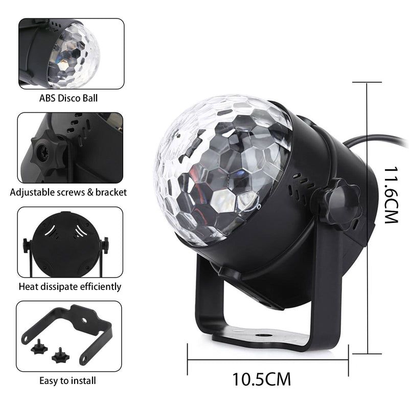 Party Lights Disco Ball Light Premium LED RGB Stage Lighting Strobe Effect Lamp