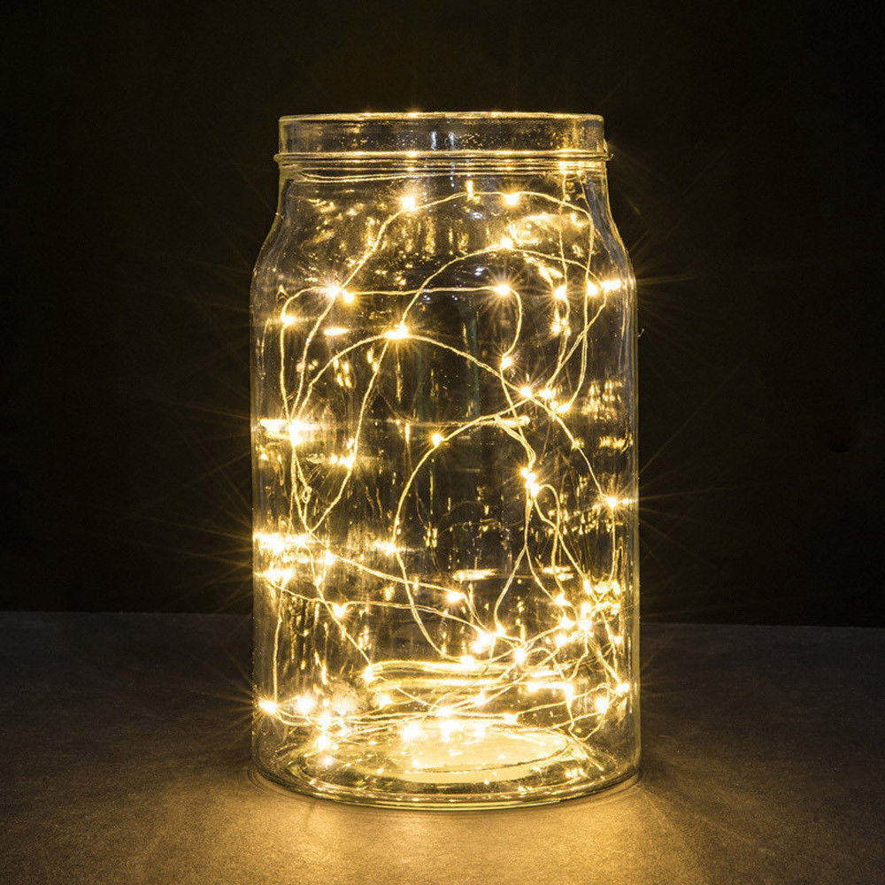 CLEARANCE- Fairy Light Solar String for Mason Jar Insert Color Changing Garden (Mason Jar Included)