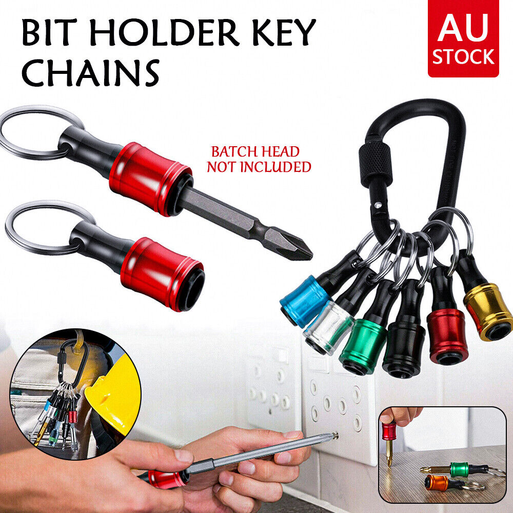 6PCS Hex Shank Screwdriver Bit Holder Extension Bar Keychain Driver Ke