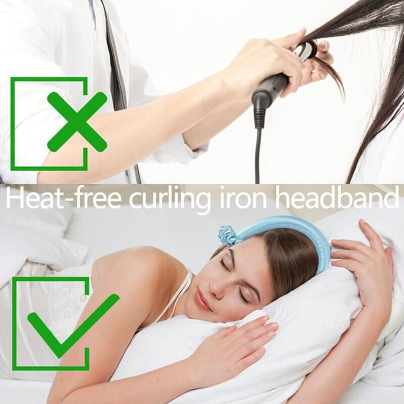 Heatless Curling Rod Headband Silk Curling Ribbon Hair Roller Lazy Curler Sets