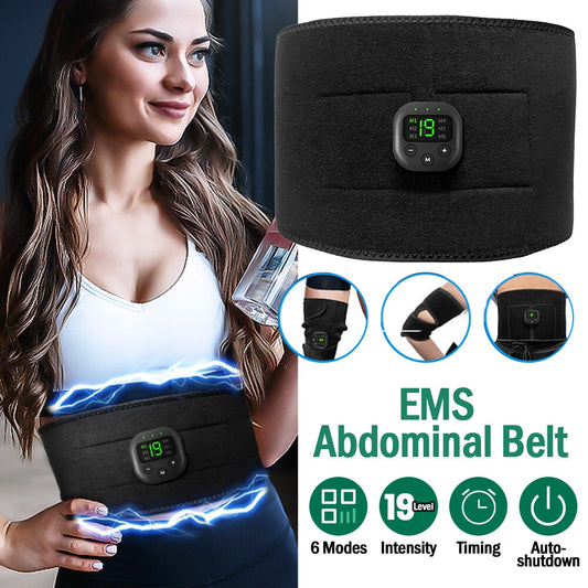 EMS Abdominal Belt Muscle Trainer Stimulator Toning Smart Home Training Belt