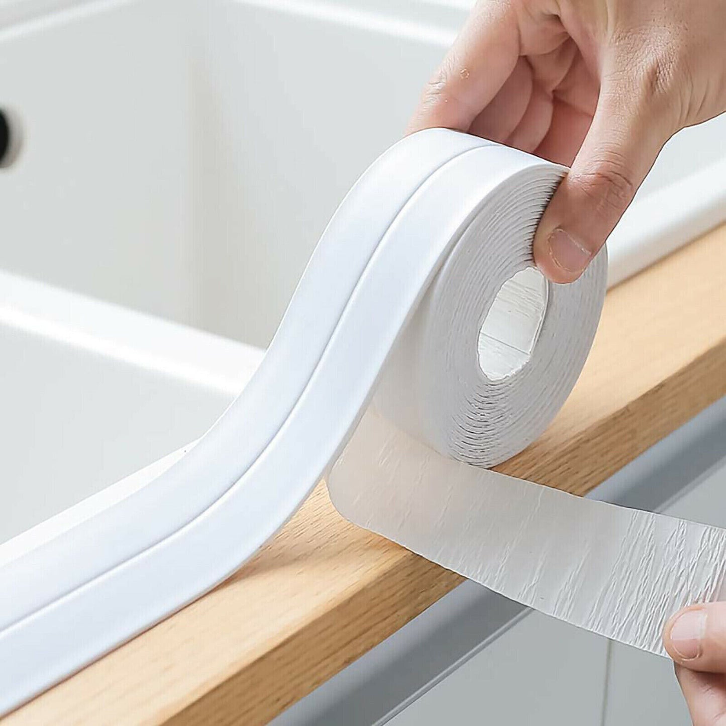 38MM*3.2M Kitchen Corner Sealant Tape Roll Waterproof Adhesive Sink Stove Gap Sticker Tool