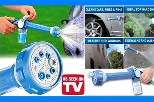 Jet Water Cannon Pressure SprayGun Built-in Soap Dispenser 8 Spray
