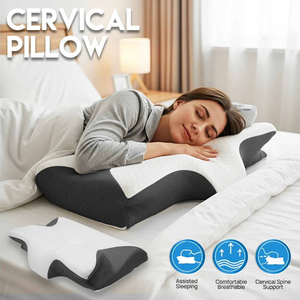 Ergonomic Cervical Pillow Memory Foam Pillow Cooling Neck Support Pillow