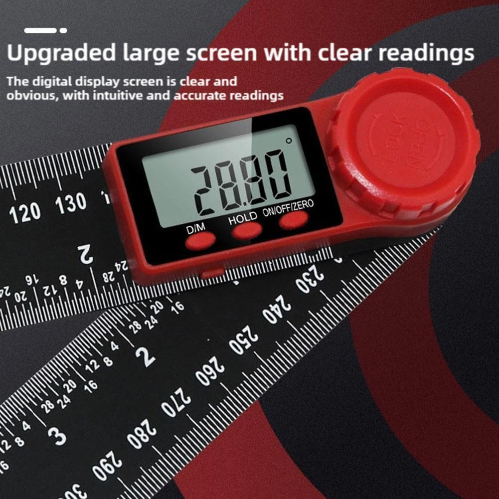 2 in 1 Digital Angle Finder Protractor (8 In/200 mm) Measuring Ruler Display