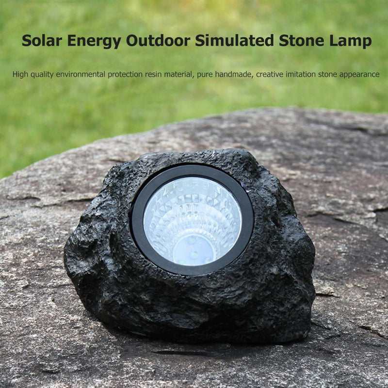 Solar Simulation Stone Light LED Outdoor Garden Decoration Bright Lights