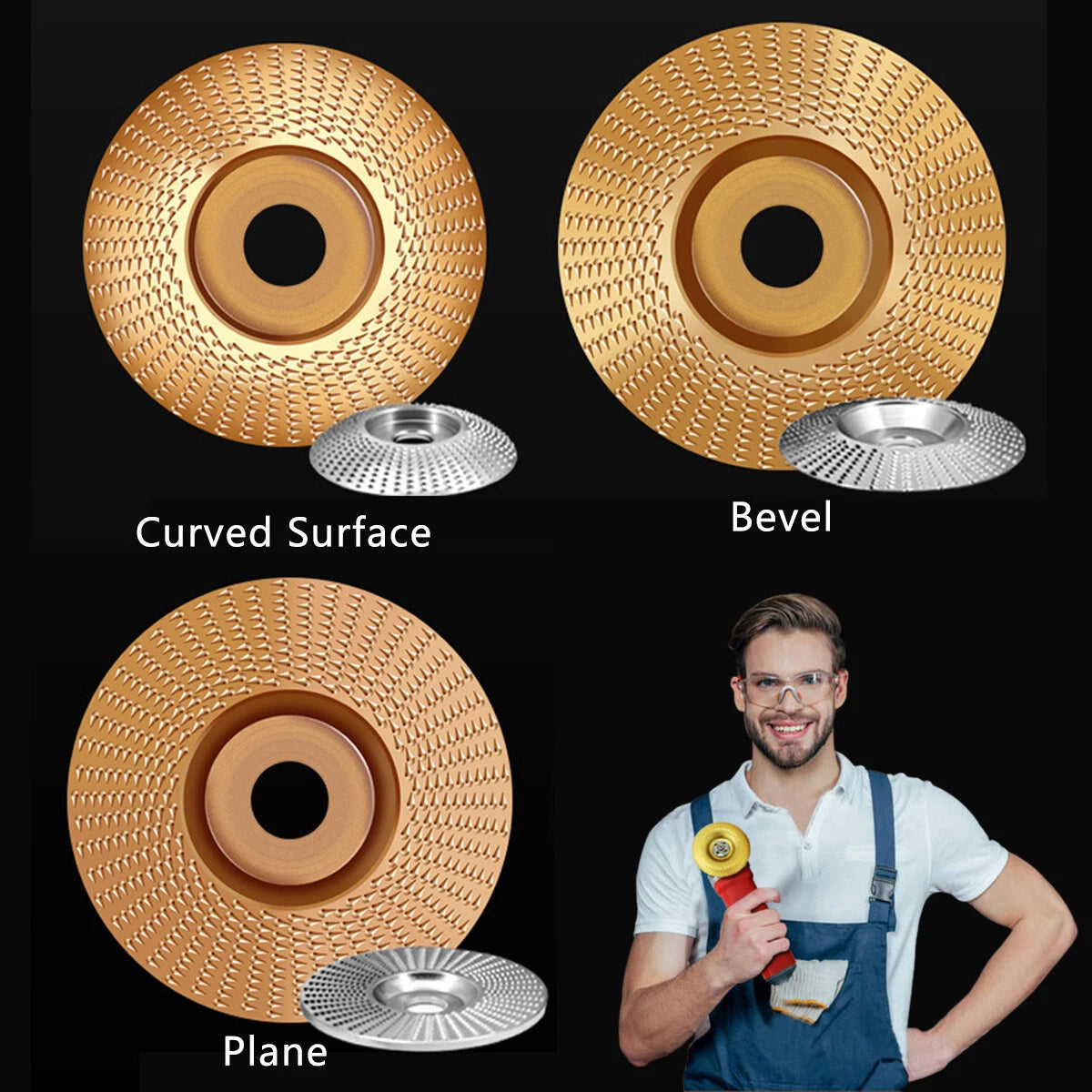 3pcs 100MM Woodworking Grinding Wheel for Angle Grinder Polishing Tool Knife