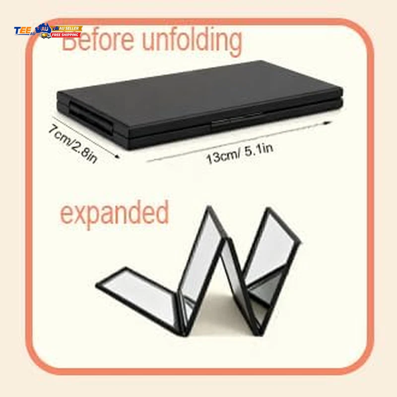Foldable Makeup Mirror 4 Panel Multi Angle Viewing Vanity Tool