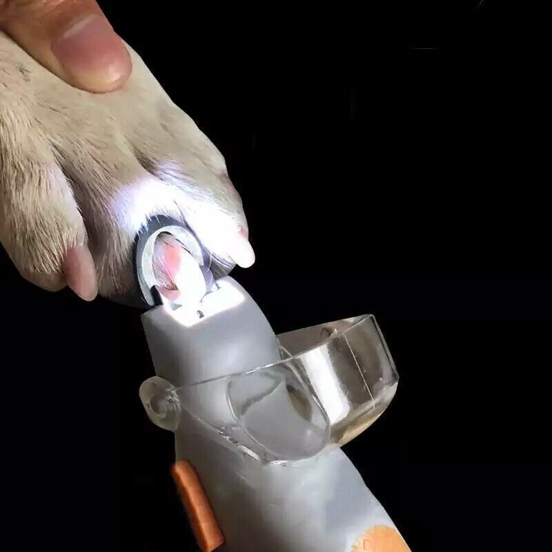 Trimmer Nail Clippers Toe Claws Pet Dog Cat Cutter LED Light 5X Magnify Grinder