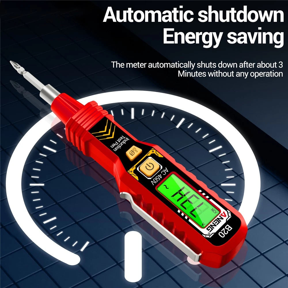2026 New Voltage Electric Tester Volt Detector Test Pen AC Non-Contact Sensor (Black/ Red Random)