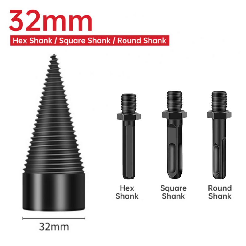 32mm High Speed Twist Firewood Drill Bit Wood Splitter Screw Splitting