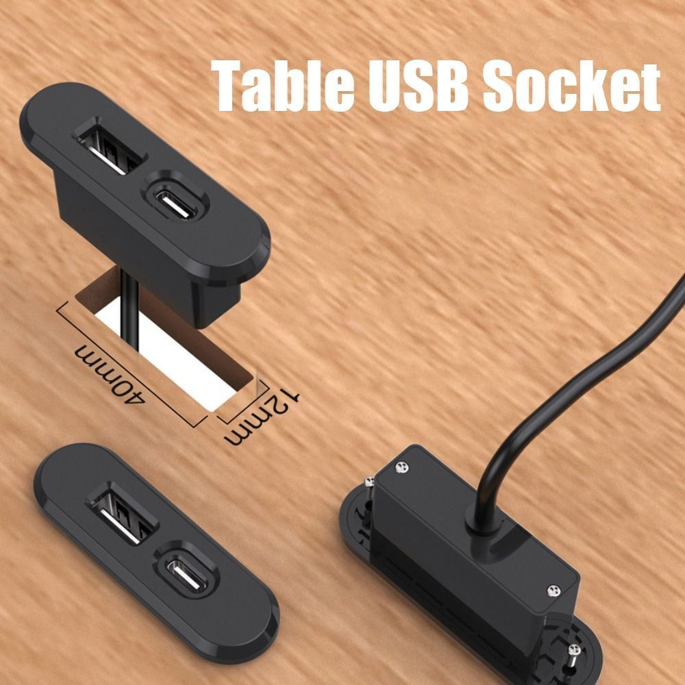 Embedded Table USB Power Socket USB TYPE-C Charger Desktop Power Strip