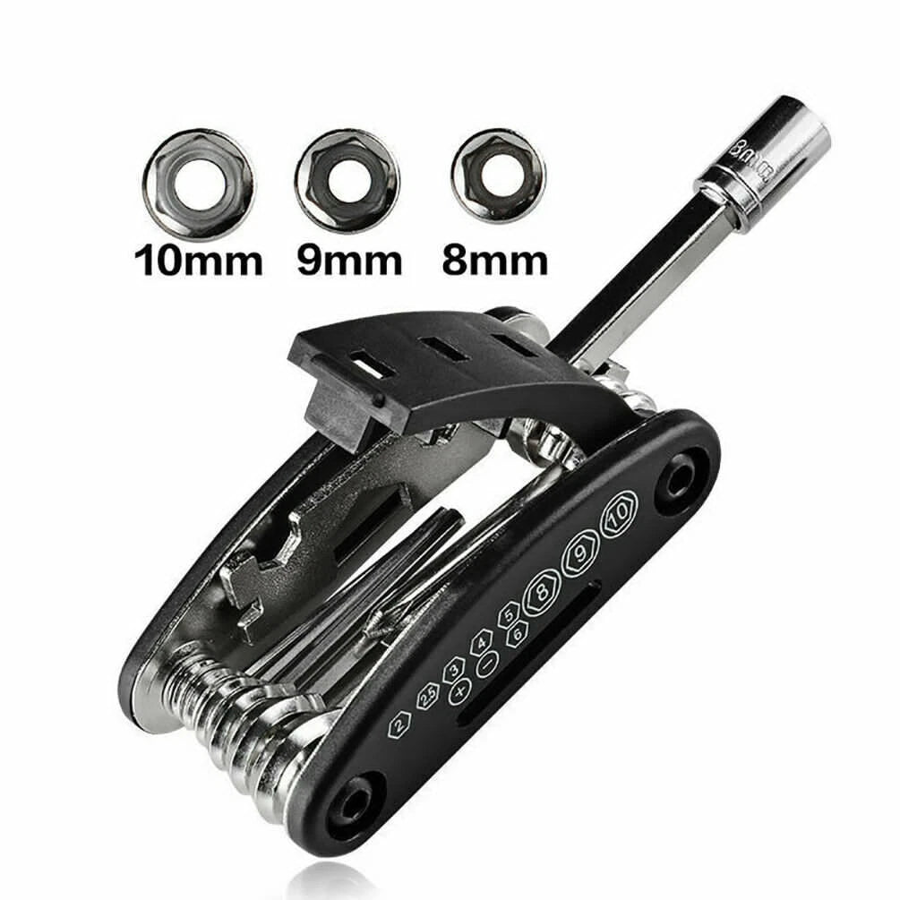 Bike Repair Tool Kit 16In1 MTB Portable Multi-tools Puncture Fix Patch