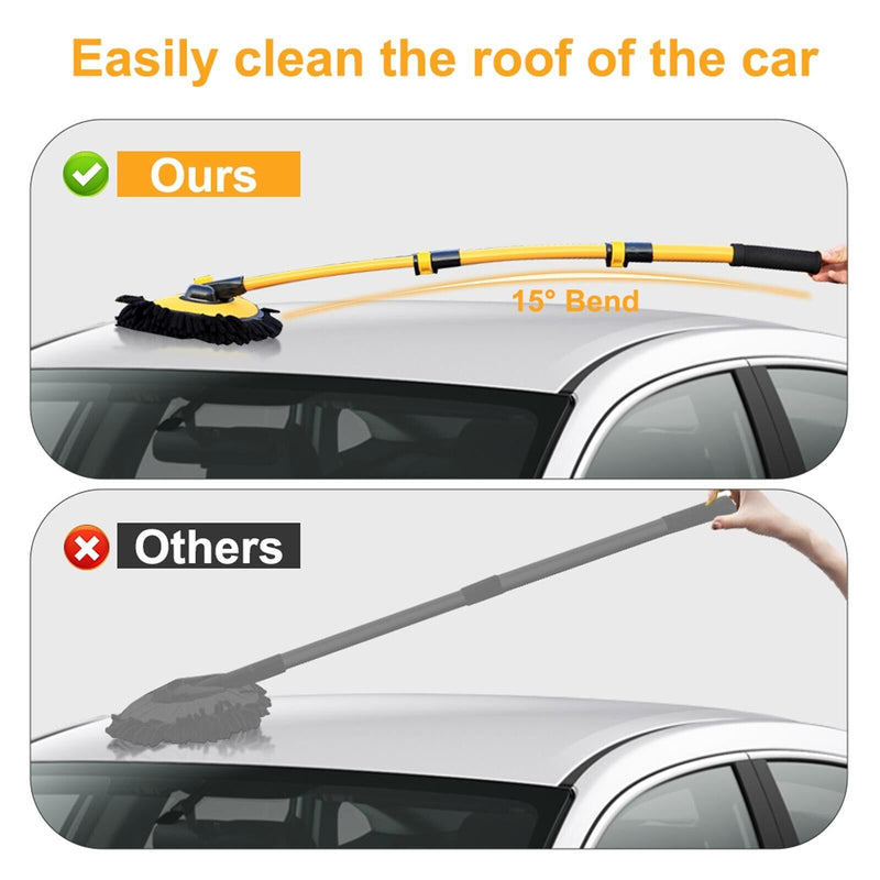 Telescopic Car Brush Wash Soft Care Mop Vehicle Cleaning Window Adjustable Tools