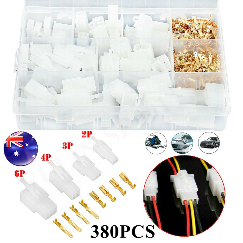 380x Wire Connectors Terminals Car Electrical 2.8mm 2 3 4 6 Pin Terminal Durable