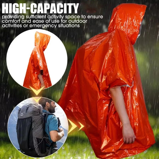 Survival Poncho Emergency Raincoat Cloak Travel