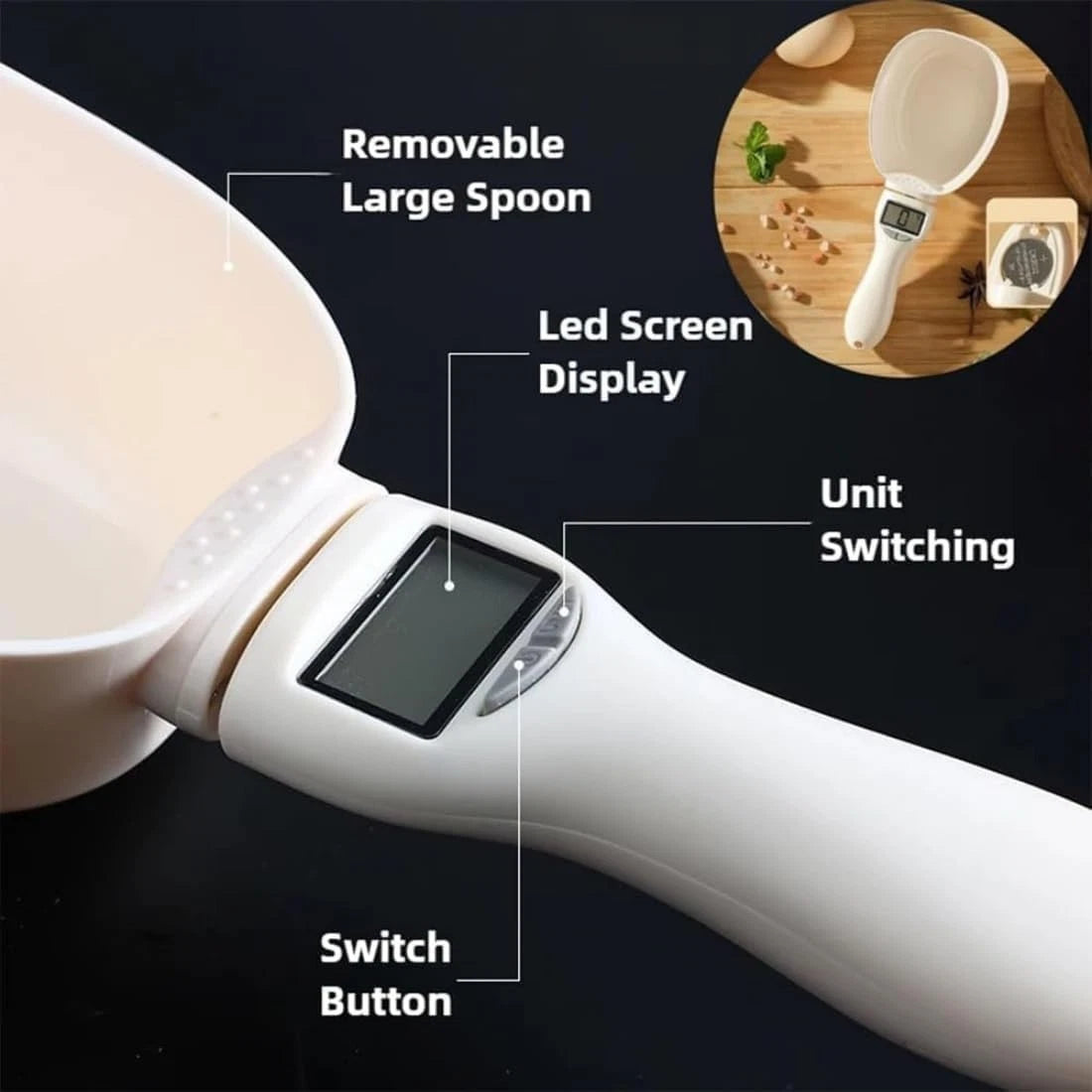 Digital Measuring Spoon, Electronic Measuring Spoon Scale (Cooking/Baking/Pets)
