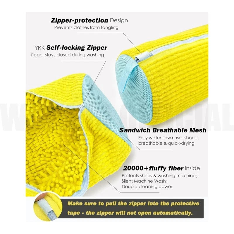 2PCS Shoe Laundry Bag Shoes Washing Machine Bag For All Shoe Types Cleaning