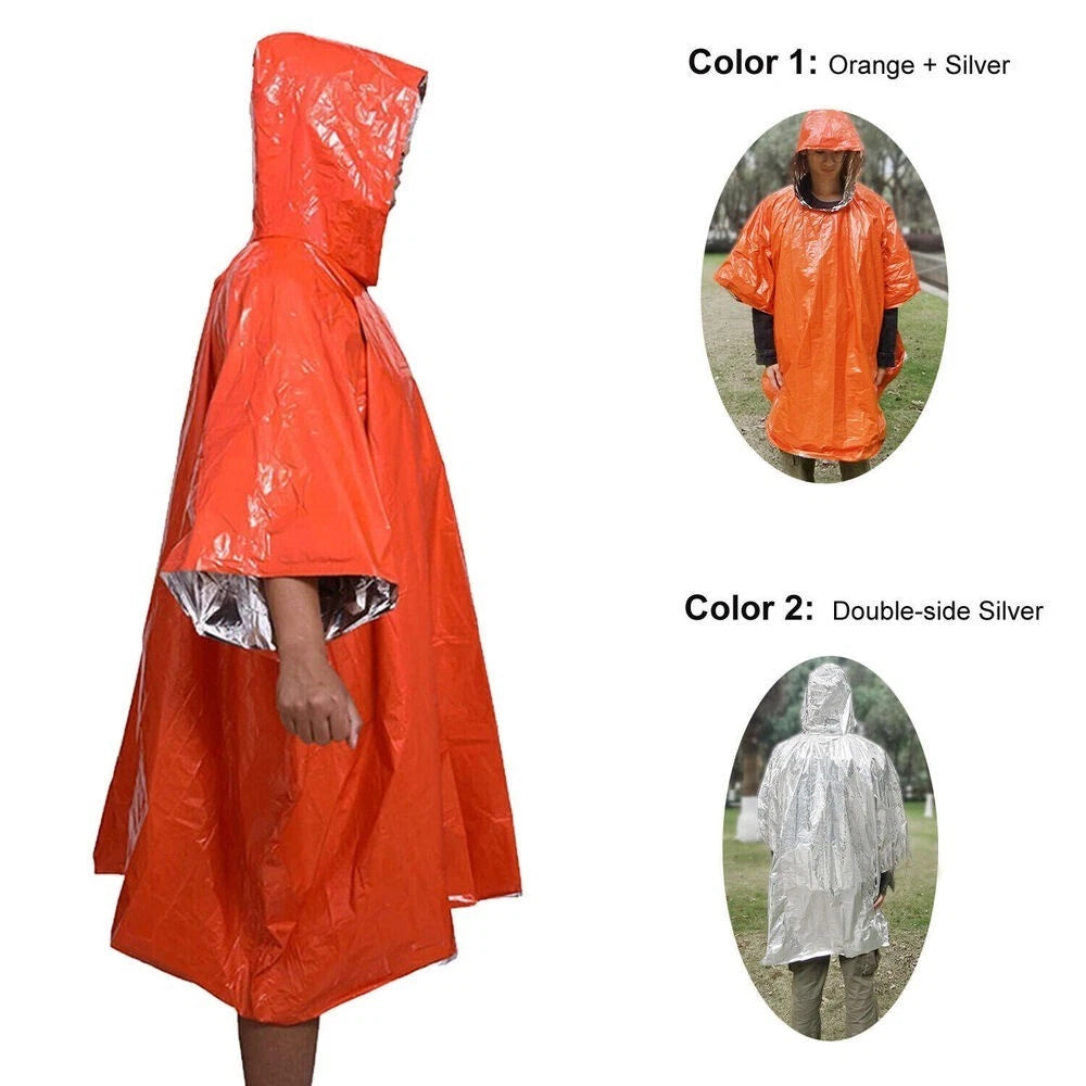 Survival Poncho Emergency Raincoat Cloak Travel