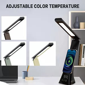 Usb Led For Riser Desk Dimmable USB LED Desk Lamp Wireless Charger Touch Control Table Light ...